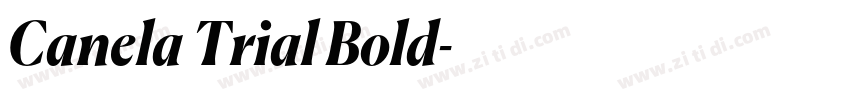 Canela Trial Bold字体转换